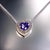 Traditional Natural Heart Sapphire Diamond Pendant 18" 14k W Gold 4.13 TCW Certified For Sale - Image 3 of 16