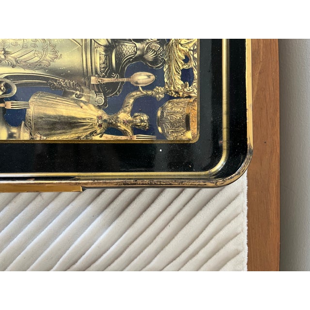 Bespoke Lacquered Fornasetti Style Serving Tray Sally Designs Artist Signed For Sale - Image 9 of 12