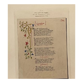 Silvestre Universal Palaeography Plate 209: 16th C. Spanish Cançoner For Sale