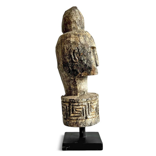 Tribal Antique Timor Post Top Figure on Stand For Sale - Image 3 of 7