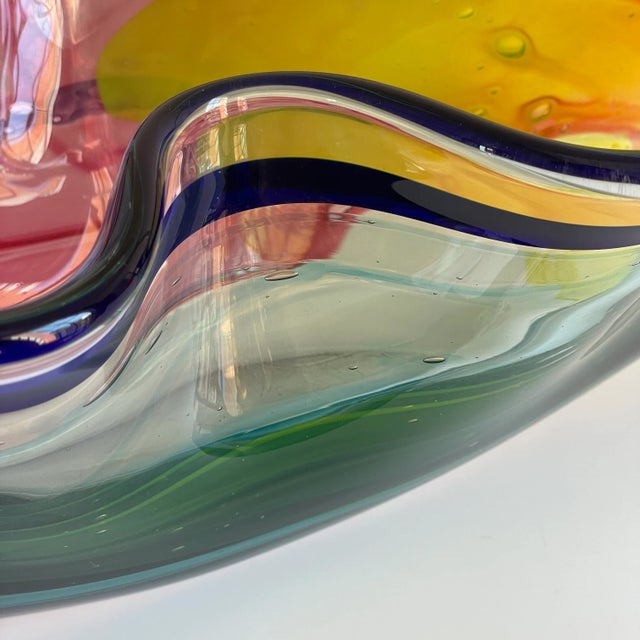 2000 - 2009 Jumbo Art Glass Bowl / Vase by Leon Applebaum For Sale - Image 5 of 6