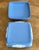 Late 20th Century Mid to Late 20th Century Vintage Wedgwood Blue Jasperware Square Trinket Box For Sale - Image 5 of 9