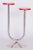 Red Bauhaus Chrome Plant Stand by Robert Slezak, Former Czechoslovakia, 1930s For Sale - Image 8 of 10