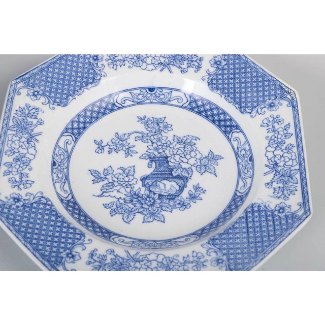 Early 20th Century Octagonal Faience Hoangho Series Plates from Rörstrand, Set of 6 For Sale - Image 3 of 5