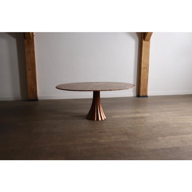 Oval Onyx Marble Dining Table by Angelo Mangiarotti, Italy, 1970s For Sale - Image 3 of 15