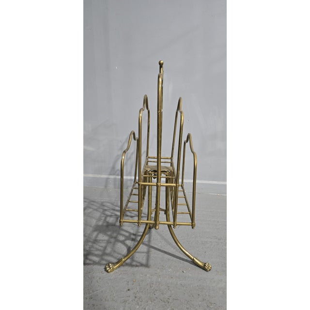 Victorian Brass Revolving Magazine Stand, 1880 For Sale - Image 10 of 10