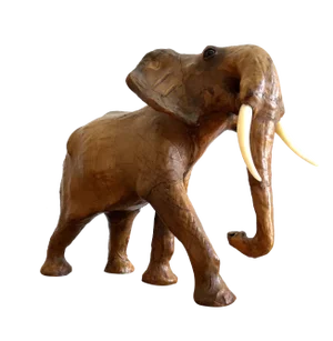Elephants in Brown Leather, 1960s, Set of 2
