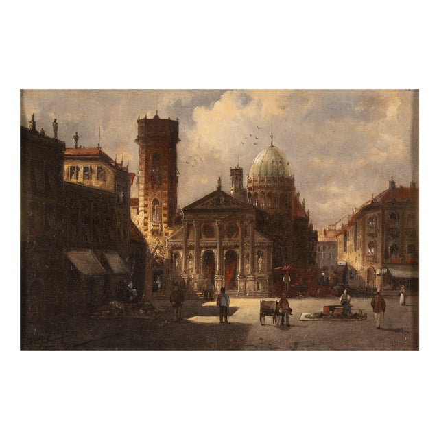 August Von Siegen, Barcelone, Oil Painting For Sale