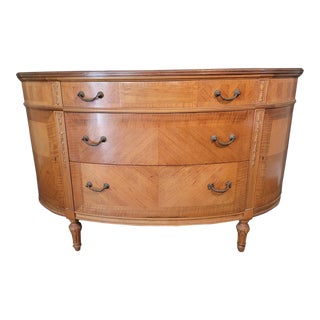 1940s Louis XVI Style French Bow Front Chest For Sale