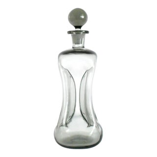 Mid-Century Jacob Bang for Holmegaard "Kluk Kluk" Glassverk Norway Blown Glass Decanter For Sale