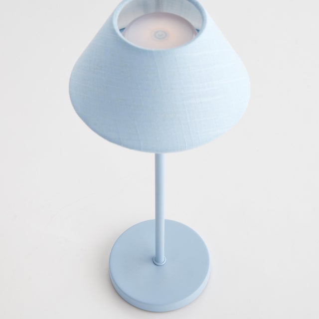2020s Alluna Cordless Led Lamp 14" - Light Blue For Sale - Image 5 of 9