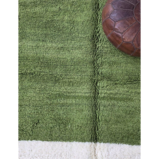 Green Green Moroccan Rug - 9.6 X 6.7 Ft For Sale - Image 8 of 8