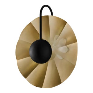 Brass Wall Reflector Ceiling Light, Large For Sale