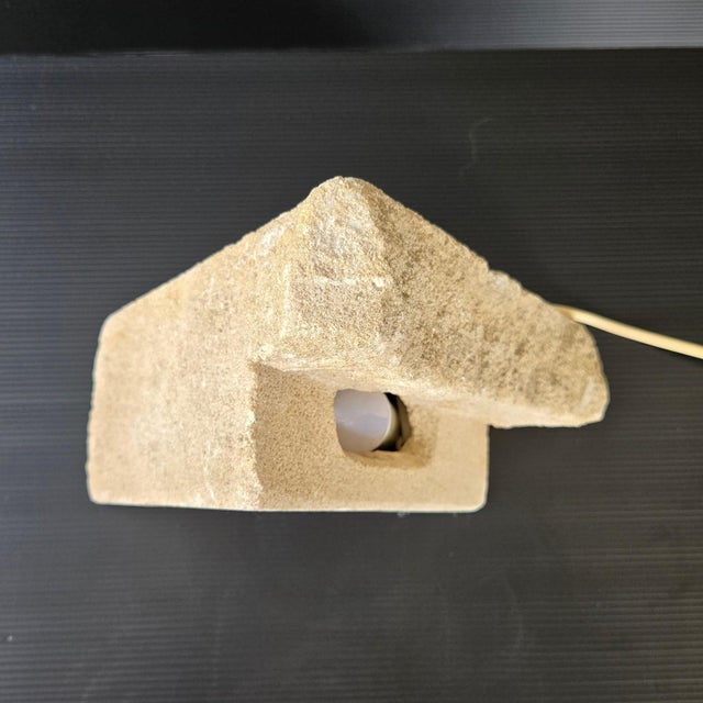 Vintage Stone Pyramid Table Lamp, 1970s For Sale - Image 11 of 15