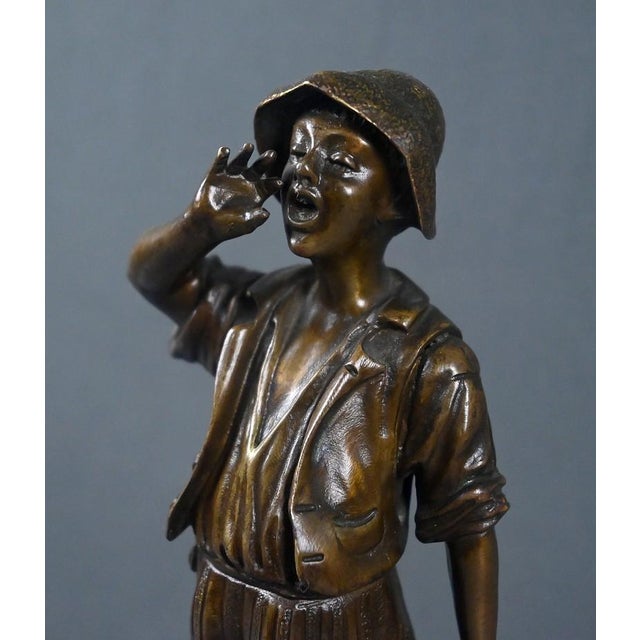Metal Dubois, The Little Water Carrier, Late 19th Century, Bronze For Sale - Image 7 of 16