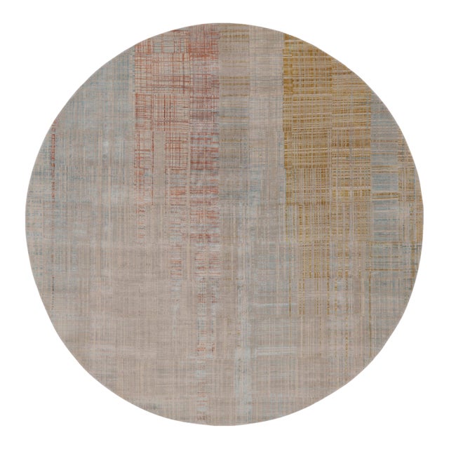 Rug & Kilim’s Modern Circle Rug With Multi-Color Abstract Pattern For Sale