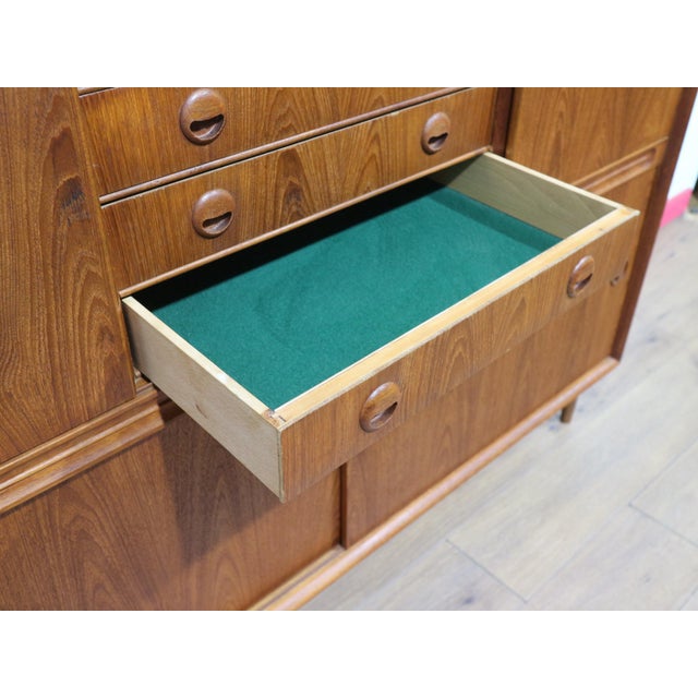 Mid Century Modern Vintage TeakDanish Buffet Credenza For Sale - Image 12 of 15