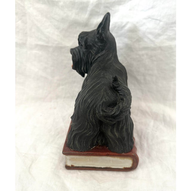 English Vintage Scottie Dog on Book Figure For Sale - Image 3 of 5