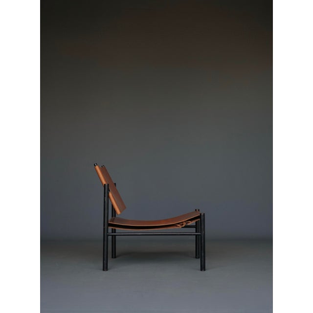 Black Lounge Chair in Metal and Leather from Wim den Boon, 1960s For Sale - Image 8 of 18