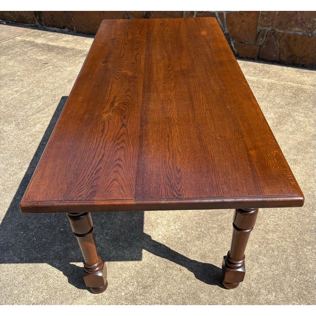 French Country Dark French Country Farm Dining Table For Sale - Image 3 of 12