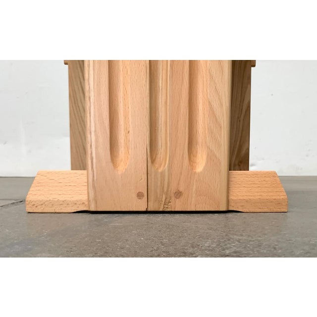 Postmodern Brutalist Wooden Children Chair, 1990s For Sale - Image 15 of 18