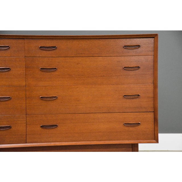 1960s Refinished Erik Buch 60” Teak Long Dresser For Sale - Image 9 of 10