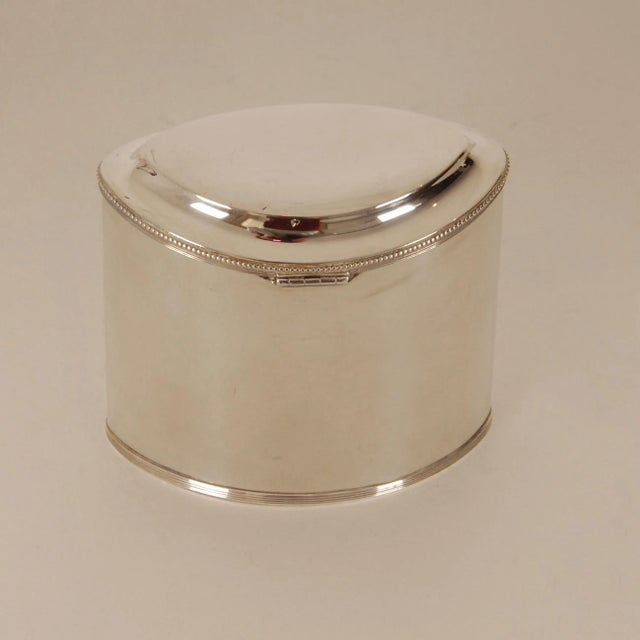 Antique Tea Caddy Empire Napoleonic Sterling Silver Box Casket Tariff For Sale - Image 6 of 13