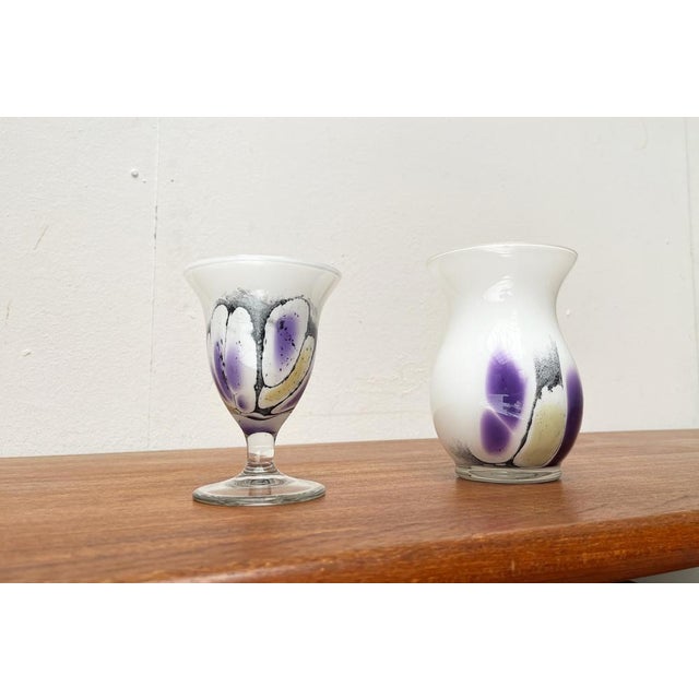 Vintage German Glass Vase and Goblet by Hans Jürgen Richartz for Richartz Art Collection, Set of 2 For Sale - Image 18 of 18