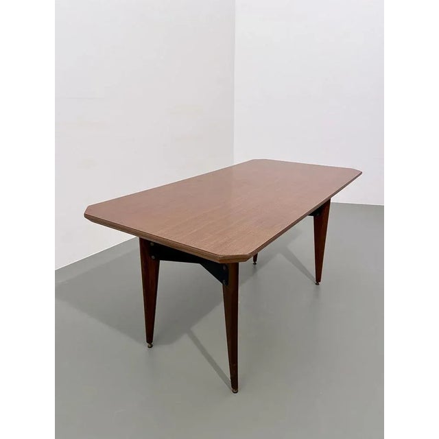 Dining Table in Wood, Metal and Formica by Carlo Ratti, Italy, 1960s For Sale - Image 3 of 7