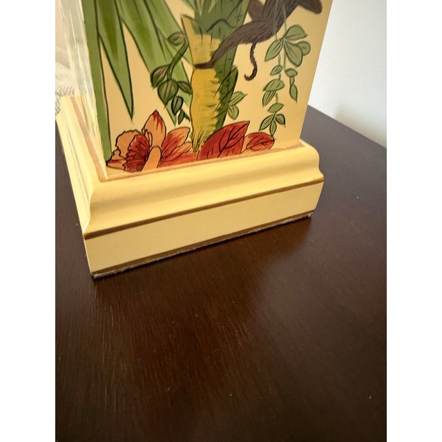 Handpainted Tropical Regency Table Lamp by Wildwood For Sale - Image 4 of 6