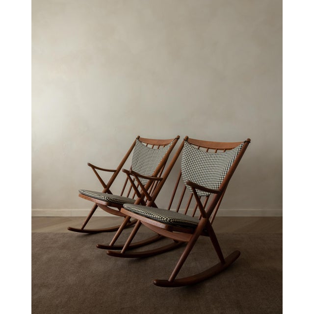 1950s Vintage Danish Teak Model 182 Rocking Chair by Frank Reenskaug for Bramin, 1950s For Sale - Image 5 of 18