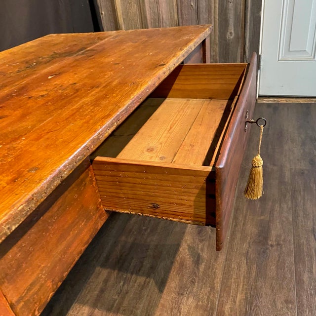 Brown Antique French Provincial Writing Table For Sale - Image 8 of 9