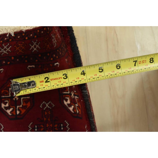 Baloch Runner 4’11” X 14’9” Red Wool Vintage Tribal Hand-Knotted Oriental Rug For Sale - Image 12 of 14