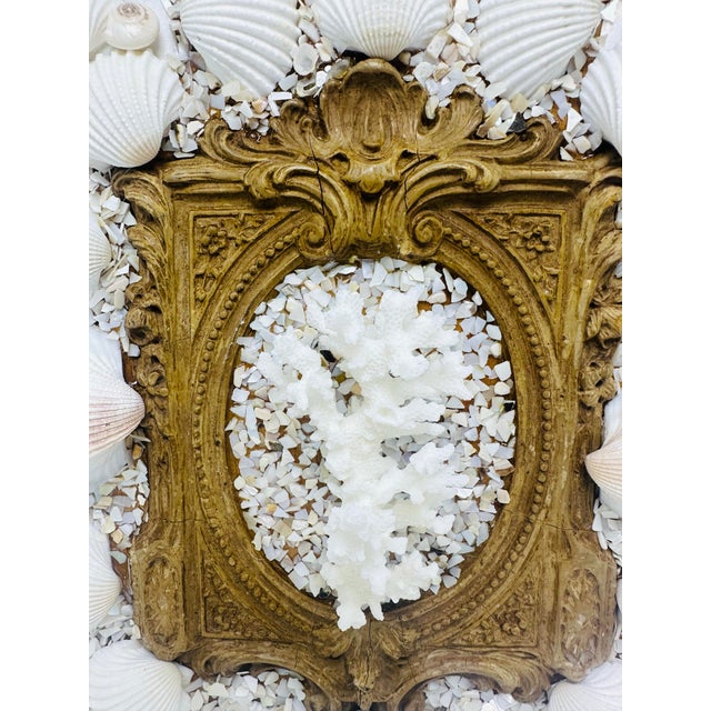 Wood Antique Frame Mold With Shell Design For Sale - Image 7 of 8
