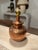This is a charming copper lamp. The lamp is in working order. The shade is not original but silk like.