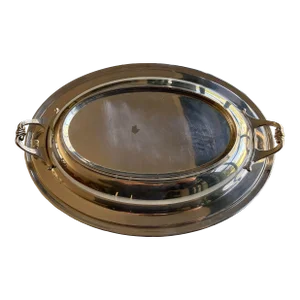 Vintage Meriden Silver Plated Covered Serving Bowl