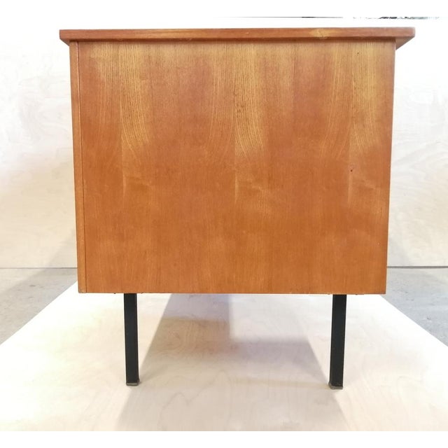 Mid-Century Modern Writing Desk with Drawers, 1980s For Sale - Image 3 of 18