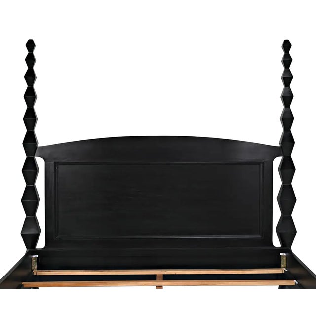 Not Yet Made - Made To Order NOIR Brancusi Bed, Eastern King, Hand Rubbed Black For Sale - Image 5 of 5