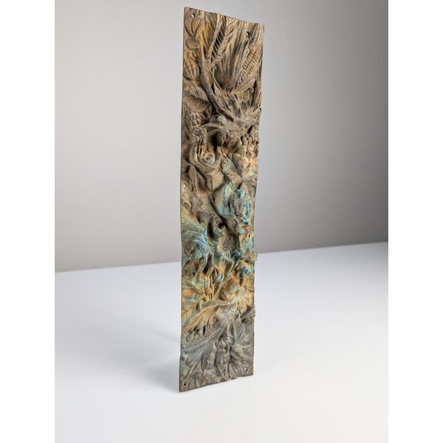 Antique Bronze Relief of Nature and Birds, 1900s For Sale - Image 9 of 11