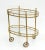 Mid-Century Modern Maison Bagués 2 Tier Oval Brass & Glass Bar Cart Mid-Century Modern France 1950 For Sale - Image 3 of 13
