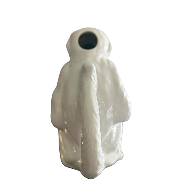 1970s Vintage Italian Palm Beach Style Ceramic Monkey Pitcher by r.e.m. For Sale - Image 5 of 8