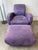 Purple 1980s Postmodern Purple Chair & Ottoman For Sale - Image 8 of 10