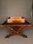 Vintage Campaign Style Mahogany Coffee Table With Removable Leather-Lined Trays & Brass Accents, Circa 1980 For Sale - Image 13 of 13