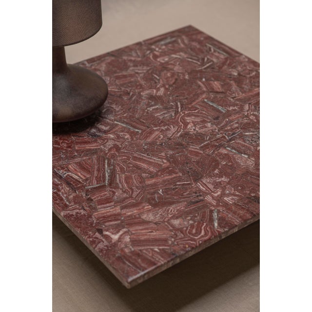Red Coffee Table in Marble Mosaic, 1970s For Sale - Image 8 of 12