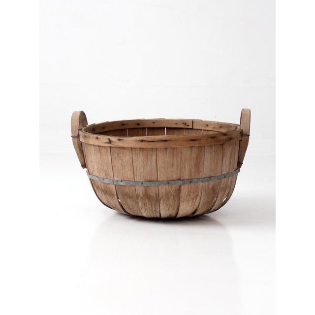 Farmhouse Antique Orchard Basket For Sale - Image 3 of 16