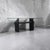 Postmodern cast iron black dining table or desk with glass top / 1980s Frame Width 125 Depth 54 Height 69.5 cm Glass top...