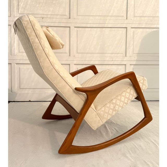 Wood 1960s Bröderna Anderssons Danish Modern Teak Rocking Lounge Chair For Sale - Image 7 of 13