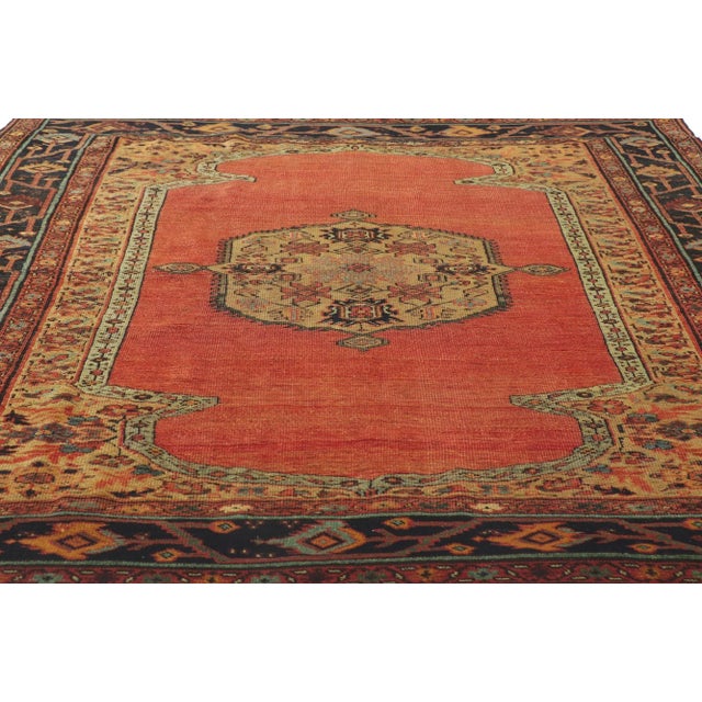 Antique Persian Bakhaish Rug - 05'07 x 06'01 For Sale In Dallas - Image 6 of 10