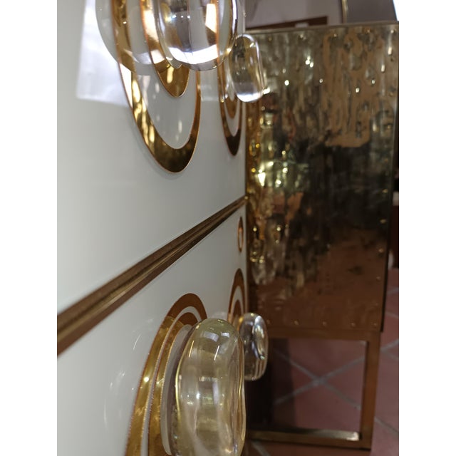 Gold Murano Nightstand from Justfurnituress SRL, Set of 2 For Sale - Image 8 of 11
