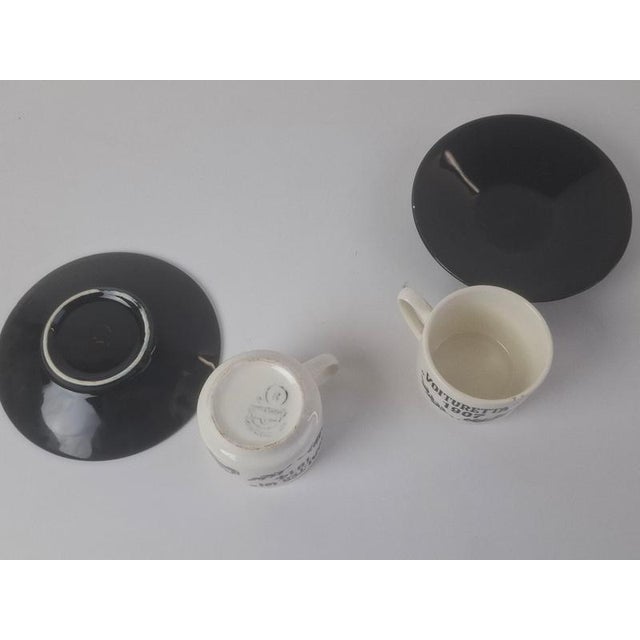 White Mid-Century Porcelain Cup and Saucer Set from Ditmar Urbach, Czechoslovakia, 1950s, Set of 2 For Sale - Image 8 of 10